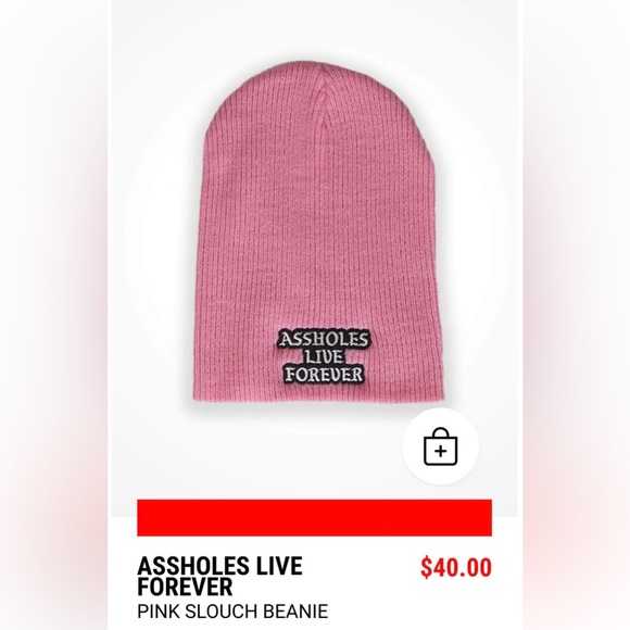 ALF - Assholes Live Forever - Pink Beanie - Picture 1 of 3